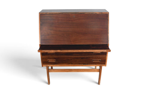 Vintage Arne Wahl Iversen Model 68 rosewood secretary desk, 1960s, view 4