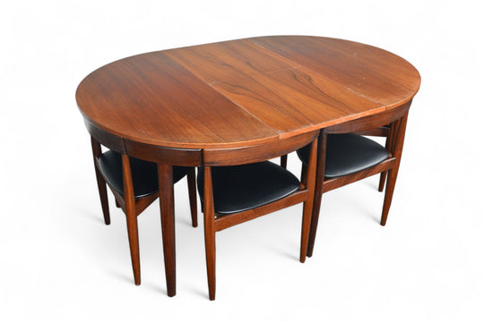 HANS OLSEN "ROUNDETTE" DINING TABLE + SIX CHAIRS IN TEAK #3