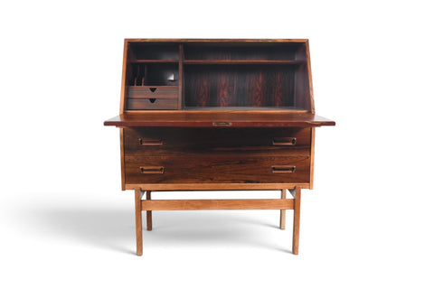 Vintage Arne Wahl Iversen Model 68 rosewood secretary desk, 1960s, view 6