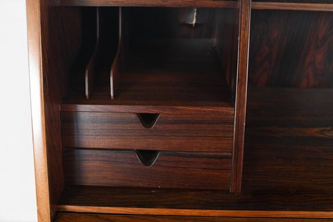 Vintage Arne Wahl Iversen Model 68 rosewood secretary desk, 1960s, view 7