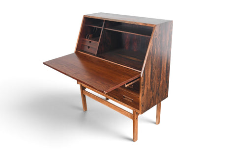 Vintage Arne Wahl Iversen Model 68 rosewood secretary desk, 1960s, view 8