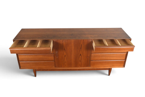 Vintage Svend Åge Madsen thirteen drawer teak dresser, 1960s, view 4