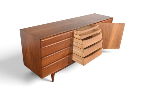 Vintage Svend Åge Madsen thirteen drawer teak dresser, 1960s, view 10