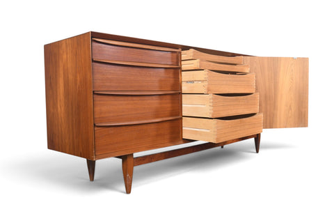 Vintage Svend Åge Madsen thirteen drawer teak dresser, 1960s, view 11