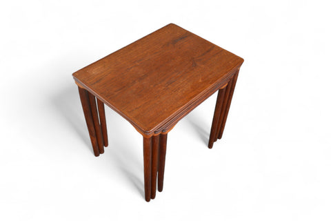 SET OF E.W. BACH DANISH MODERN NESTING TABLES IN TEAK