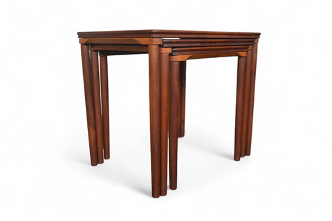 SET OF E.W. BACH DANISH MODERN NESTING TABLES IN TEAK