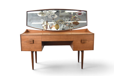 Vintage Ib Kofod Larsen G Plan Danish Range vanity in teak and rosewood, 1961, view 1
