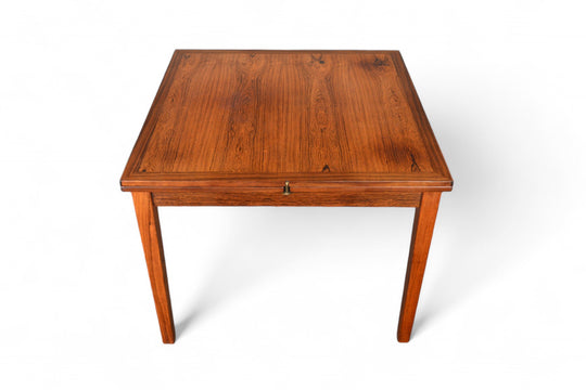 DANISH MODERN SQUARE FLIP TOP DINING TABLE IN ROSEWOOD