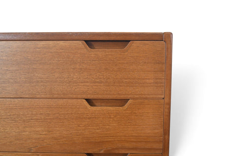 Vintage Svend Langkilde Danish modern teak highboy, 1960s, view 3