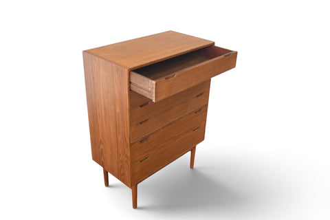 Vintage Svend Langkilde Danish modern teak highboy, 1960s, view 5