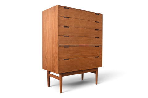 Vintage Svend Langkilde Danish modern teak highboy, 1960s, view 8