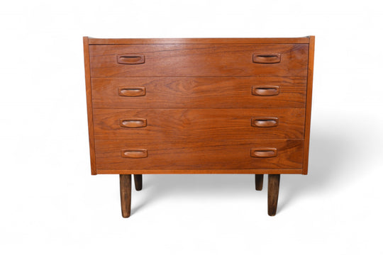 DANISH MODERN FOUR DRAWER GENTLEMAN'S CHEST IN TEAK