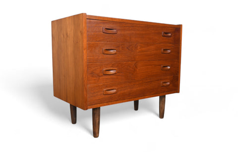 DANISH MODERN FOUR DRAWER GENTLEMAN'S CHEST IN TEAK