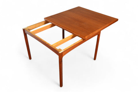 Folke Ohlsson flip-top expandable dining table in teak
