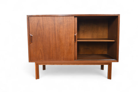 SMALL DANISH MODERN TEAK CREDENZA BY SVEN ELLEKAER
