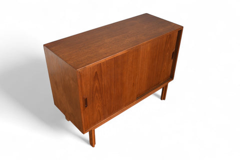 SMALL DANISH MODERN TEAK CREDENZA BY SVEN ELLEKAER
