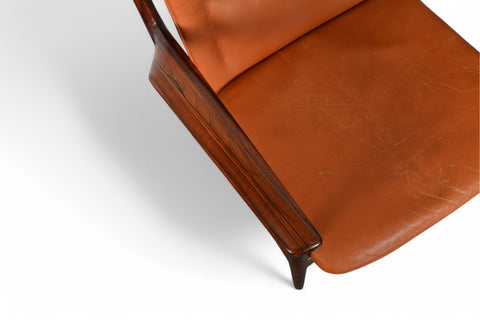 MODEL 431 ARMCHAIR IN ROSEWOOD ARMREST