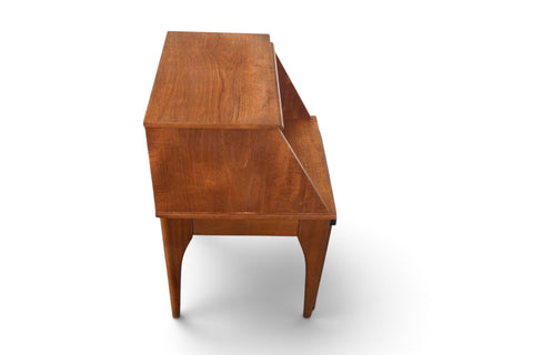 Vintage Chippy teak telephone bench with pullout seat, England, 1960s, view 10