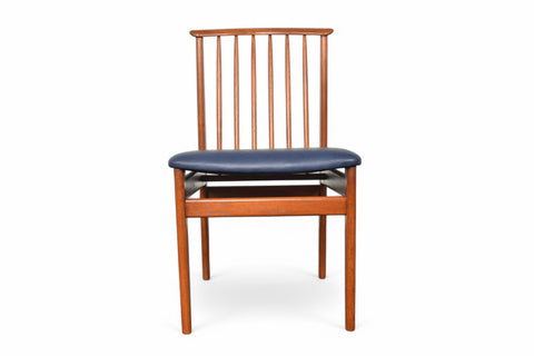 SINGLE SYLVE STENQUIST SPINDLE BACK DINING CHAIRS IN TEAK FRONT