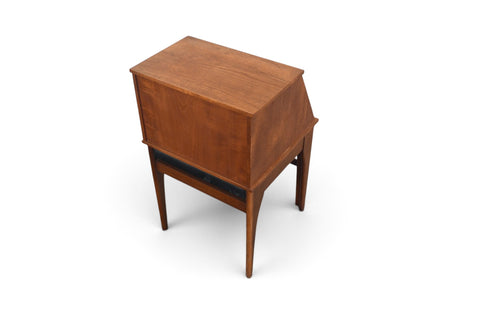 Vintage Chippy teak telephone bench with pullout seat, England, 1960s, view 12
