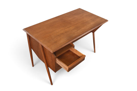 Vintage atomic Danish modern teak desk by Tibergaard, 1960s, view 6