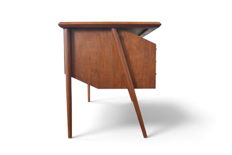 Vintage atomic Danish modern teak desk by Tibergaard, 1960s, view 9