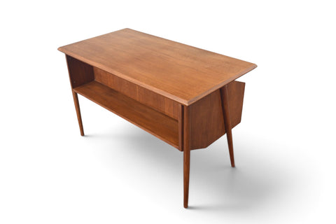 Vintage atomic Danish modern teak desk by Tibergaard, 1960s, view 10