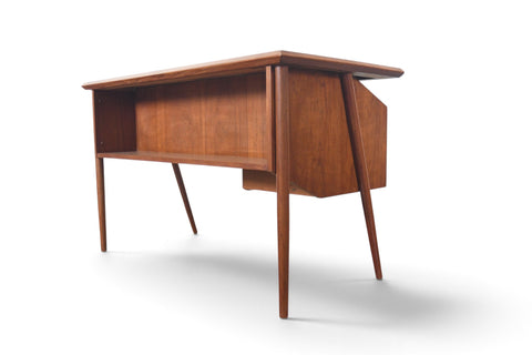 Vintage atomic Danish modern teak desk by Tibergaard, 1960s, view 11