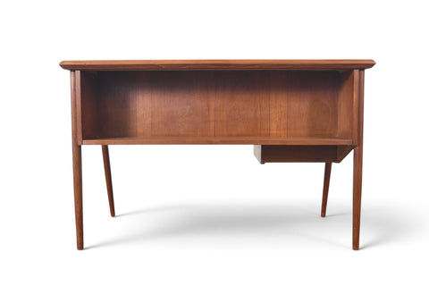 Vintage atomic Danish modern teak desk by Tibergaard, 1960s, view 13