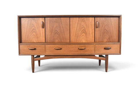 Vintage G Plan Scandinavian Range teak and afromosia credenza by Victor B. Wilkins, 1964, view 1