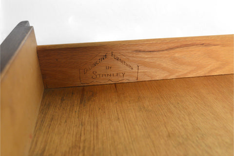 Inside a PAIR OF SINGLE DRAWER NIGHTSTANDS IN WALNUT BY STANLEY #1