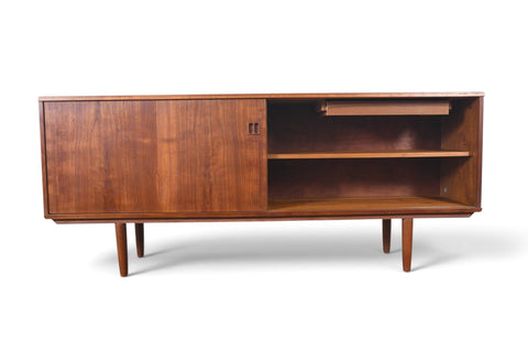 Vintage Danish modern square pull teak credenza, 1960s, view 6