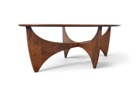 Vintage G Plan Astro oval afromosia and glass coffee table, 1966, view 4