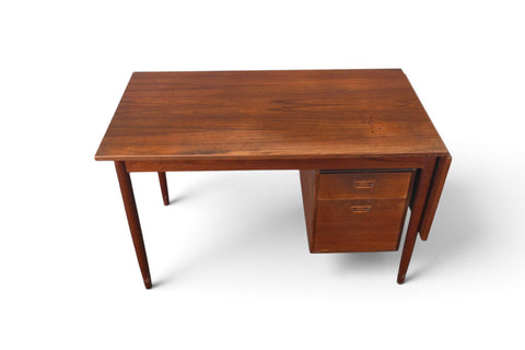 Vintage Swedish teak drop leaf desk with movable case, 1960s, view 5