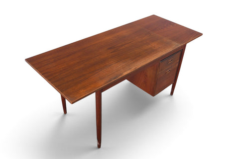 Vintage Swedish teak drop leaf desk with movable case, 1960s, view 8