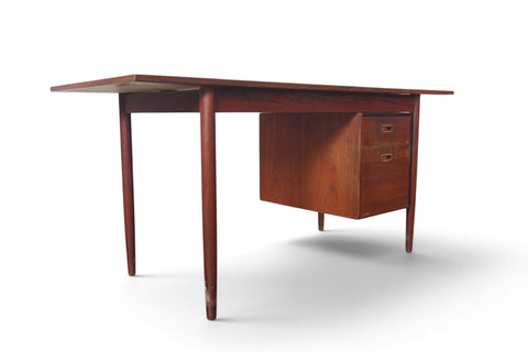 Vintage Swedish teak drop leaf desk with movable case, 1960s, view 9