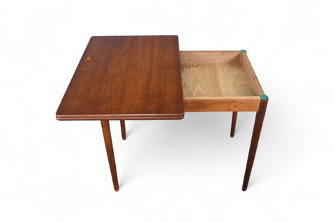 HANS WEGNER FLIP TOP DINING TABLE / DESK IN TEAK + OAK
