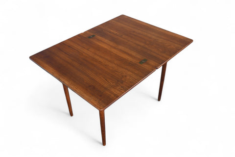 HANS WEGNER FLIP TOP DINING TABLE / DESK IN TEAK + OAK