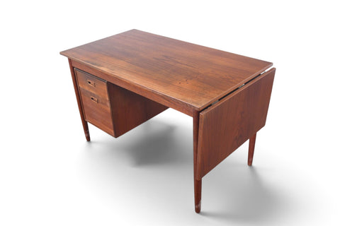 Vintage Swedish teak drop leaf desk with movable case, 1960s, view 13