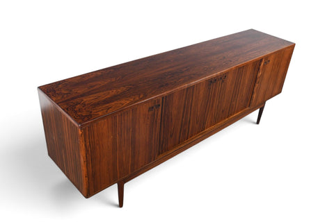 Vintage Johannes Andersen Brazilian rosewood sliding door credenza, 1960s, view 10