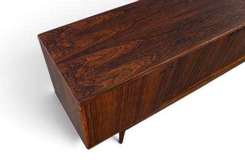 Vintage Johannes Andersen Brazilian rosewood sliding door credenza, 1960s, view 11