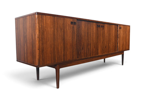 Vintage Johannes Andersen Brazilian rosewood sliding door credenza, 1960s, view 12