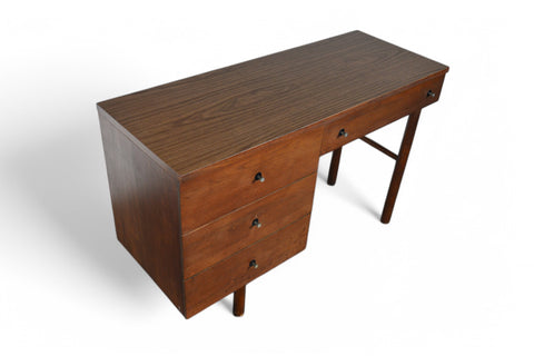 MID CENTURY WALNUT WRITING DESK IN WALNUT BY STANLEY #1
Side view