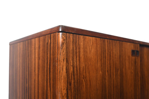 Vintage Johannes Andersen Brazilian rosewood sliding door credenza, 1960s, view 13