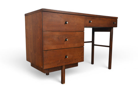 MID CENTURY WALNUT WRITING DESK IN WALNUT BY STANLEY #1
Low Side view