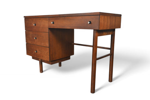 MID CENTURY WALNUT WRITING DESK IN WALNUT BY STANLEY #1
Side view