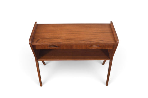 Vintage Danish teak atomic V legged two drawer entry chest, 1960s, view 2