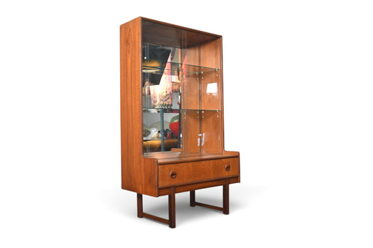 FREESTANDING TEAK BAR CABINET BY TURNIDGE OF LONDON