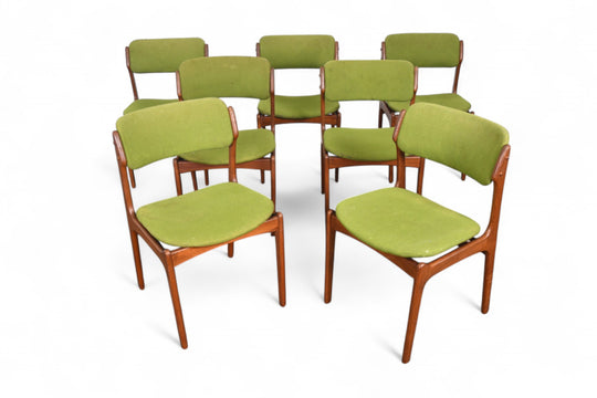 SET OF SEVEN ERIK BUCH MODEL 49 DINING CHAIRS IN TEAK