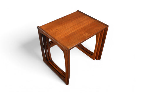 SET OF G PLAN QUADRILLE NESTING TABLES IN TEAK #4 retracted